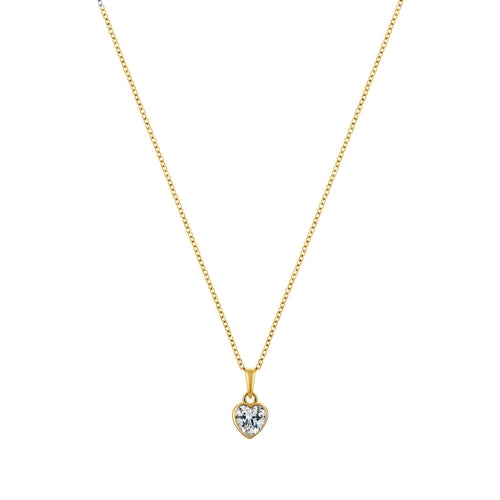 Collar plateado/dorado corazon.